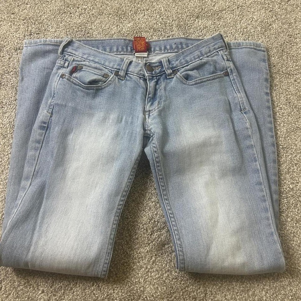 2000s light wash lowrise vintage bootcut jeans